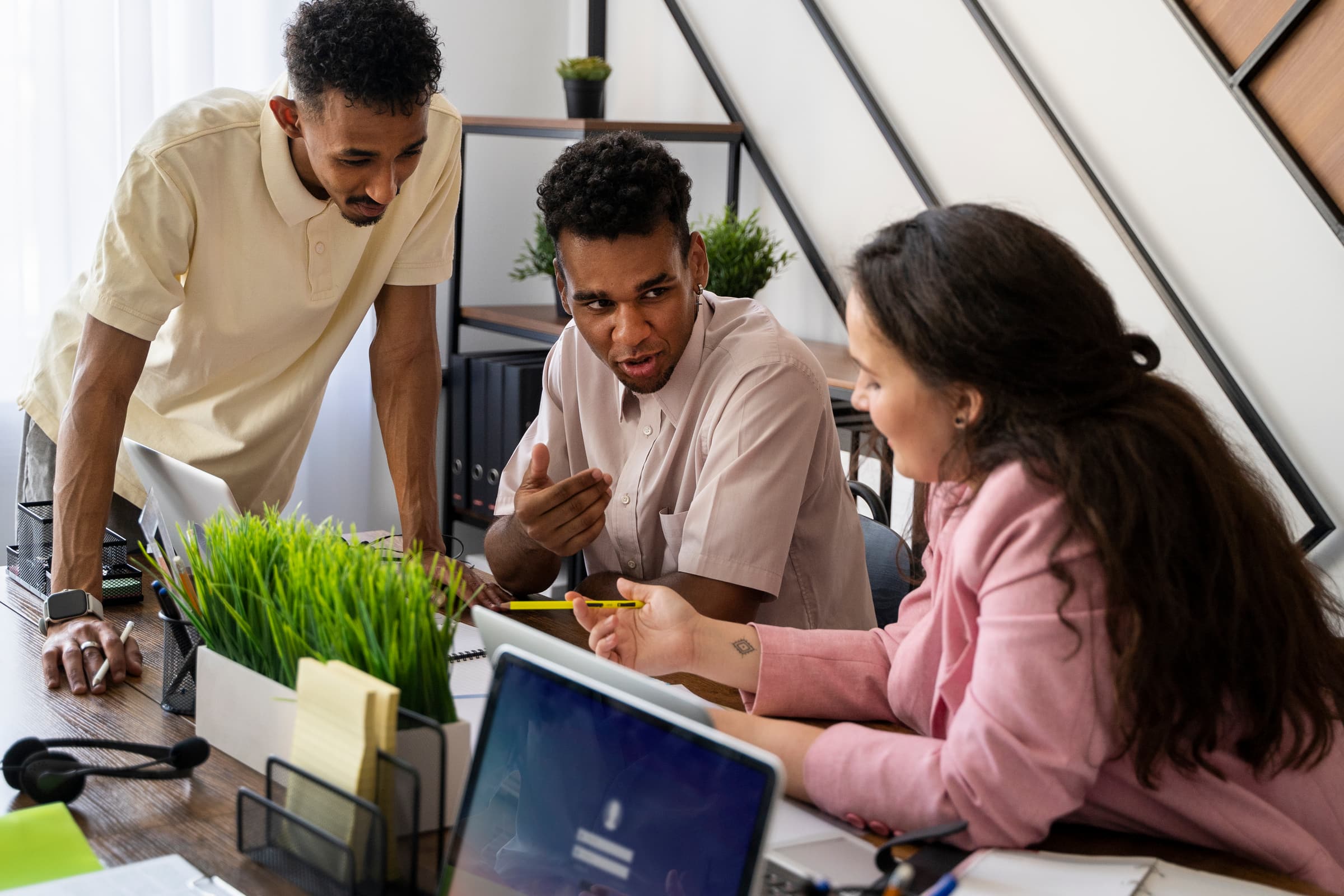 A development team working at their desks